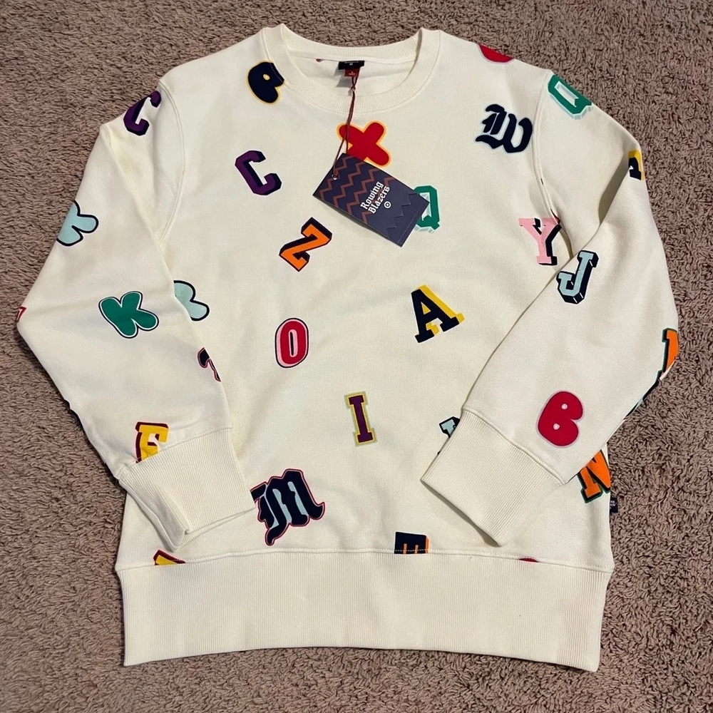 Size Small Adult Alphabet Print Crewneck Rowing Blazers x Target Sweatshirt